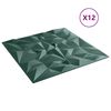 vidaXL Veggpaneler 12 stk grønn 50x50 cm XPS 3 m² ametyst
