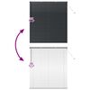 vidaXL Vindu Persienne med gardiner Svart Aluminium
