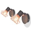 vidaXL Vegglamper 2 stk med 2 LED-gl&oslash;dep&aelig;rer 8 W