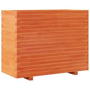 vidaXL Plantekasse voksbrun 90x40x72 cm heltre furu