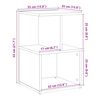 vidaXL Nattbord gammelt tre 35x35x55 cm konstruert tre