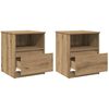 vidaXL Nattbord 2 stk artisan eik 40x40x50 cm konstruert tre