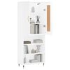 vidaXL Highboard h&oslash;yglans hvit 69,5x34x180 cm konstruert tre