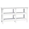vidaXL Arbeidsbenk hvit 142,5x50x80 cm heltre furu