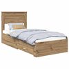 vidaXL Sengestamme med skuff Artisan Eik 90 x 200 cm Konstruert tre