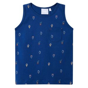 vidaXL Tanktopp for barn m&oslash;rkebl&aring; 128