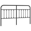 vidaXL Utskiftbar sengegavl i metall svart 160 cm