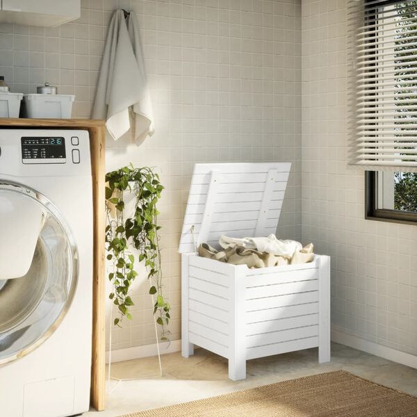 vidaXL Putekasse med lokk RANA 60x49x54 cm heltre furu