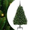 vidaXL Kunstig sammensatt juletre 150 LED-lys Gr&oslash;nn 120 cm PVC og st&aring;l