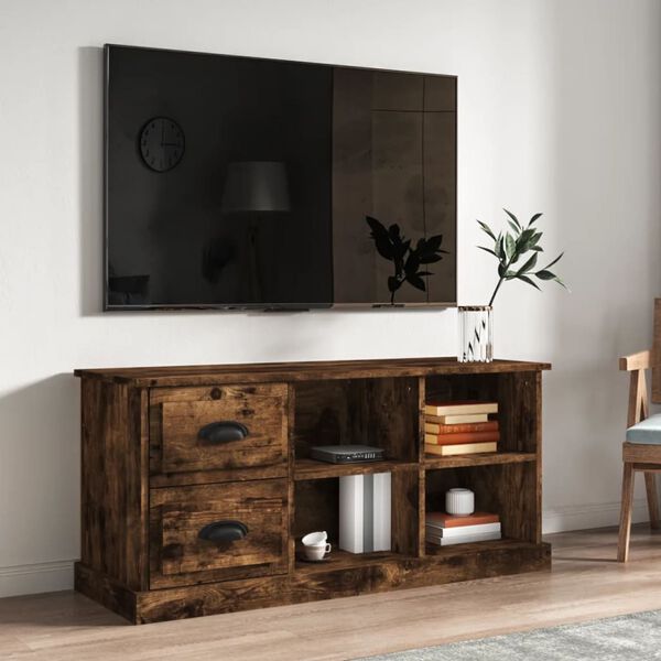 vidaXL TV-benk r&oslash;kt eik 102x35,5x47,5 cm konstruert tre