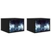 vidaXL Vegghengt nattbord RAALTE 2 stk. Svart eik 36 x 33 x 25 cm