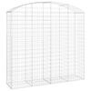 vidaXL Gabionkurv buet 200x50x180/200 cm galvanisert jern