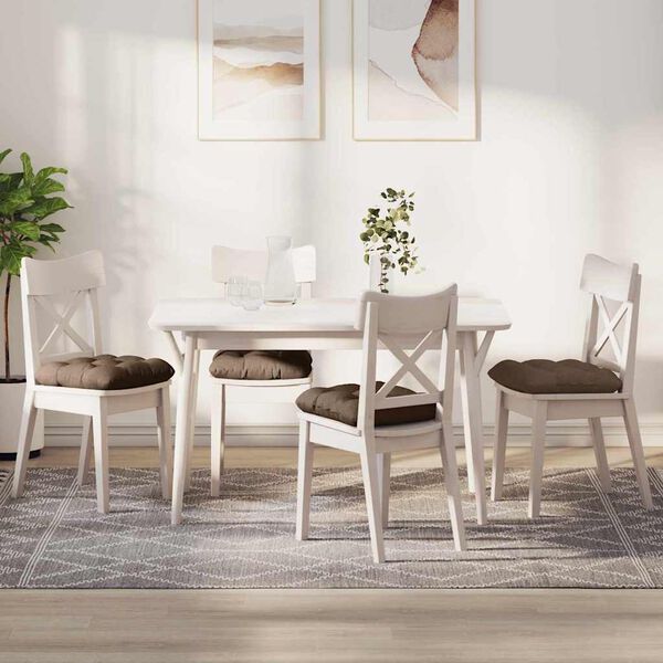 vidaXL Seteputer 4 pcs Brun 45 x 45 x 12 cm stoff