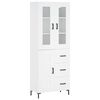 vidaXL Highboard hvit 69,5x34x180 cm konstruert tre