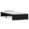 vidaXL Sengeramme svart heltre 90x190 cm Single