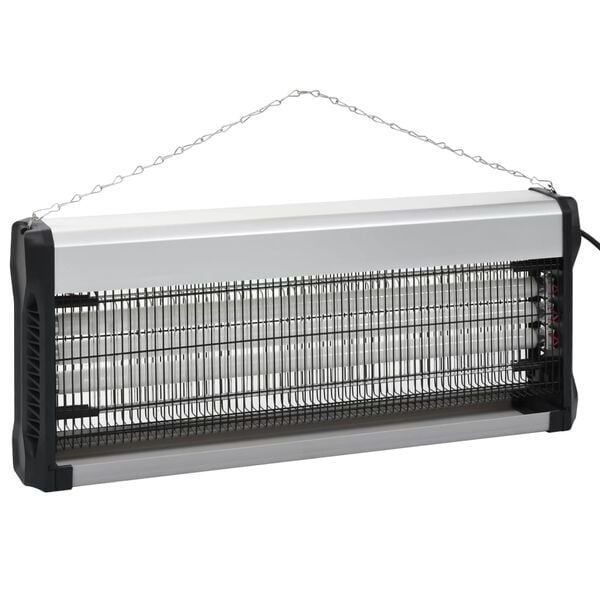 vidaXL Insektdreper svart aluminium ABS 60 W