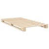 vidaXL Sengeramme med hodegavl 100x200 cm heltre furu