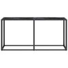 vidaXL Konsollbord svart marmor 160x35x75,5 cm herdet glass