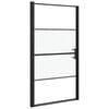 vidaXL Dusjd&oslash;r 100x178 cm halvfrostet herdet glass svart