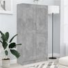 vidaXL Bokhylle betonggr&aring; 82,5x30,5x150 cm konstruert tre