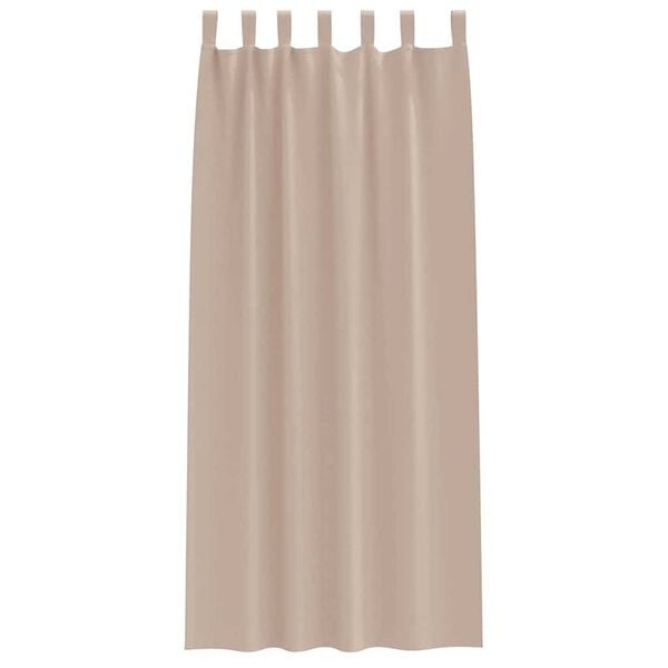 vidaXL M&oslash;rkleggende Gardiner med Ringer 2 pcs Gr&aring;brun 260 x 140 cm