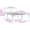 vidaXL Sengestamme med hodegjerde Vokset Brun 135 x 190 cm Massiv furu