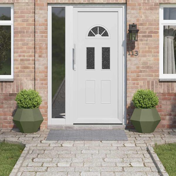 vidaXL Plantekassed 2 pcs Olivengr&oslash;nn 50 x 50 x 40 cm St&aring;l