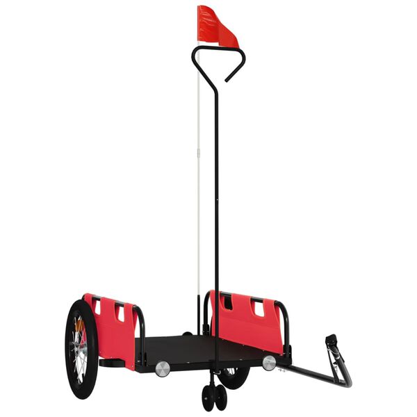 vidaXL Sykkelhenger r&oslash;d oxfordstoff og jern