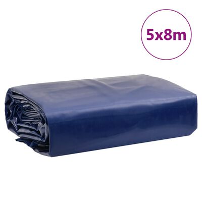 vidaXL Presenning blå 5x8 m 650 g/m²