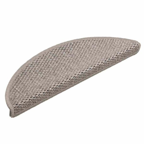 vidaXL Selvklebende trappematter sisal-utseende 15 stk 56x17x3 cm s&oslash;lv