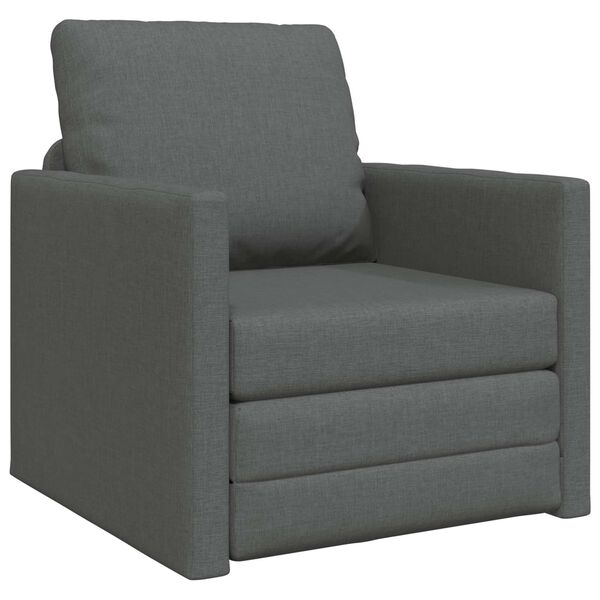 vidaXL Sammenleggbar Sofa seng 61cm M&oslash;rkegr&aring; stoff