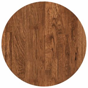 vidaXL Bordplate &Oslash; 40 x 2,5 cm Rund Massivt Eiketre Lys Brun