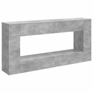 vidaXL Konsollbord Stripete BetongGr&aring; 155 x 29 x 74 cm Konstruert tre