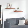 vidaXL Vegghylle Veggmontert 2 pcs R&oslash;d 50 x 23 x 4 cm Konstruert tre