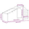 vidaXL Tak for barneseng hvit 198x97x113 cm heltre furu