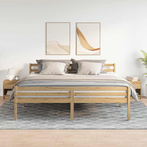 vidaXL Nattbord 2 stk med skuff artisan eik 39x28x41 cm