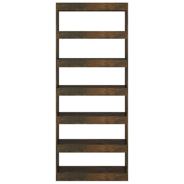 vidaXL Bokhylle/romdeler r&oslash;kt eik 80x30x198 cm konstruert tre