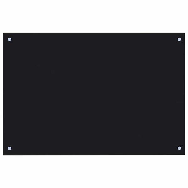 vidaXL Kj&oslash;kkenbakplate 2 pcs Svart 90 x 50 cm herdet glass