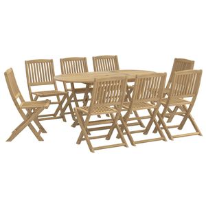 vidaXL Hagespisegruppe 9 deler heltre akasie