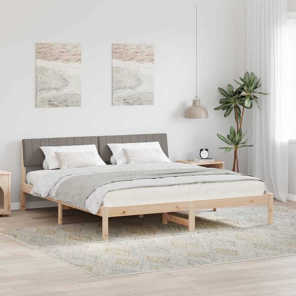 vidaXL Sengestamme Brun og taupe 180 x 200 cm Heltre furu