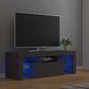 vidaXL TV-benk med LED-lys gr&aring; 120x35x40 cm