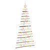 vidaXL Hengende juletre 150 cm 80 LED-lys Flerfarget Massiv Ask