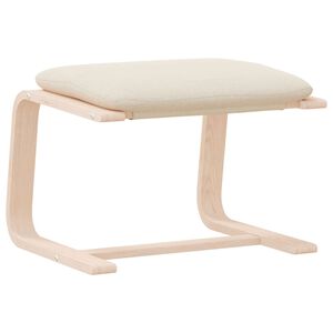 vidaXL Fotskammel kremhvit 51x41x40 cm stoff