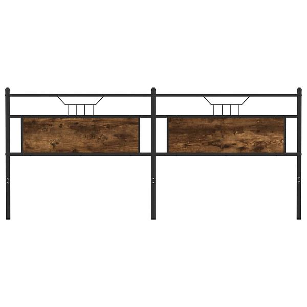 vidaXL Hodegavl r&oslash;kt eik 193 cm konstruert tre og st&aring;l