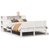vidaXL Seng med bokhylle uten madrass hvit 160x200 cm heltre furu