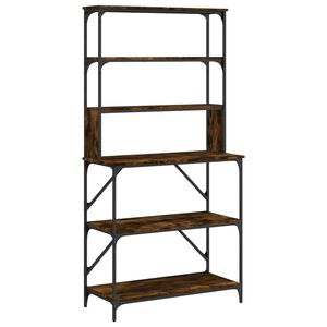 vidaXL Bakehylle 6 hyller r&oslash;kt eik 90x40x180 cm konstruert tre