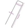 vidaXL Jordplugger U-formet 25 stk 15x3,5 cm galvanisert st&aring;l