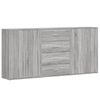 vidaXL Skjenker 3 stk gr&aring; sonoma 60x31x84 cm konstruert tre
