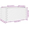 vidaXL Plantekasse hvit 90x60x49,5 cm heltre furu