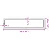 vidaXL Bordplate lysebrun 160x40x(2-4) cm behandlet heltre eik